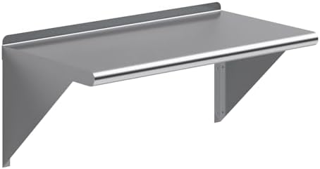 AmGood 30" Long X 16" Deep Stainless Steel Wall Shelf | NSF Certified | Appliance & Equipment Metal Shelving | Kitchen, Restaurant, Garage, Laundry, Utility Room by AmGood