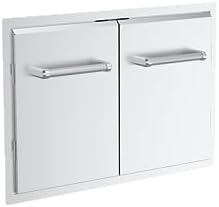 SPIRE 33" Built-in Double Access Door, Stainless Steel, Heavy-Duty Handles, Universal Mount, Perfect for Outdoor Kitchens & Islands, BBQ, Outdoor Grilling, Backyards, 780-0018B - Image 4
