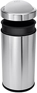 simplehuman 55 Liter / 14.5 Gallon Commercial Swing Top Trash Can, ADA-Compliant, 11-20 Gallons, Brushed Stainless Steel - Image 4