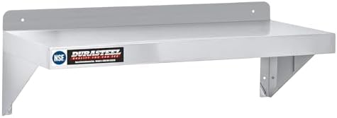 DuraSteel Stainless Steel Shelf - 36 Inch Wide x 12 Deep Commercial NSF Mounted Metal Wall Shelf Pantry Organizer Garage Storage Shelves - Rack Shelving Restaurant Kitchen Units Laundry Utility Room - Image 4