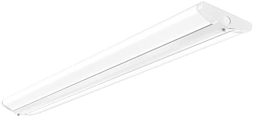 AntLux 4FT LED Wraparound Light Fixture 50W Ultra Slim LED Shop Lights for Garage, Eye Care, 5500 Lumens, 4000K Neutral White, 4 Foot Flush Mount Office Ceiling Wrap Light for Workshop Kitchen Laundry by AntLux
