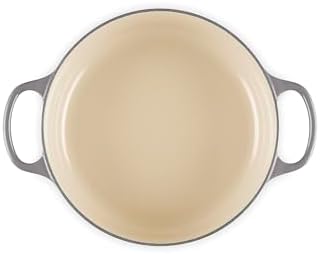Le Creuset Enameled Cast Iron Round Wide Dutch Oven, 3.5 qt., Oyster - Image 3