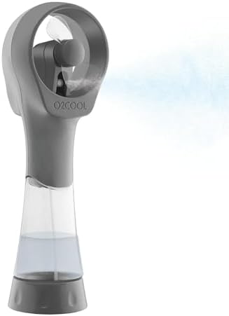 O2COOL Elite Handheld Misting Fan Battery Powered Grey by O2COOL