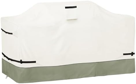98 Inch Island Grill Cover - 600D Heavy Duty Waterproof All Weather Protection Outdoor Cover,Beige&Grayish Green by Osileyo