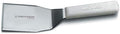 Dexter Russell S285-3 Sani-Safe 16433 Hamburger Turner, 4" x 3" Heavy-Duty Solid Stainless Steel Beveled Offset Blade, Grill Spatula with Textured Polypropylene White Handle, NSF Certified, USA Made by Dexter-Russell