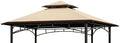 POOLTALE 5x8 FT Grill Gazebo Replacement Top, Outdoor BBQ Gazebo Top Cover, Double Tiered Layer BBQ Roof Gazebo Top Canopy Shelter by Unknown