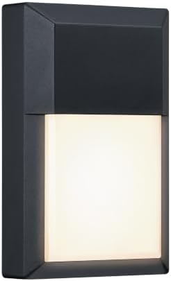 LIT-PaTH Outdoor Wall Light Fixture, Aluminum, LED 3000K, Black, 1 Pack by LIT-PaTH