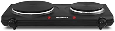 Elite Gourmet Double Cast Iron Burner, 1500W Hot Plate, Adjustable Temp - Image 4