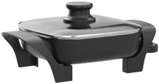 Elite Gourmet 2.5Qt Compact Nonstick Electric Skillet, 8"x8", 600W - Image 4