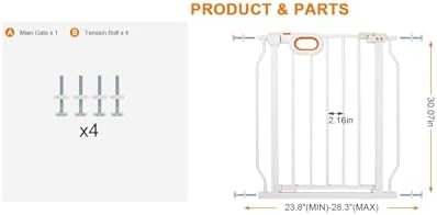 23.8-28.3 Inch Wide Small Narrow Baby Gate for Stairs - Image 4