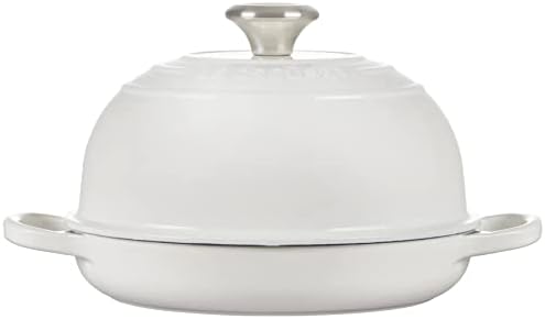 Le Creuset Enameled Cast Iron Round Bread Oven, 9.5 inch, White - Image 2