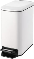 Cesun Small Bathroom Trash Can with Lid, 1.6 Gal, Soft Close, White by Cesun