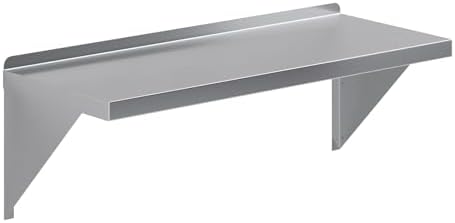 AmGood 14" x 36" Stainless Steel Wall Shelf | Appliance & Equipment Metal Shelving | Kitchen, Restaurant, Garage, Laundry, Utility Room | Heavy Duty | Turned-Down Edge | NSF Certified by AmGood