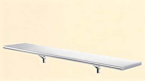 Concession Shelf 60"L x 14"W，22 gauge ASTM 304 Stainless Steel Folding Serving Food Shelf ，Wall Mount Shelving , Stainless Steel Shelf For Food Truck, grill area,BBQ working table, Restaurant .NSF - Image 6