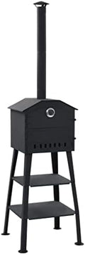 Outdoor Pizza Oven Charcoal Fired with 2 Fireclay Stones, Portable Outside Stainless Steel Pizza Grill, Professional Outdoor Pizza Oven Pizza Maker or Pizzas Bread Cakes or Pies (Style A) by LoibinfenFurniture