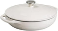 Lodge Essential Enamel Cast Iron Braiser, 3.6 Quart, Oyster White by Lodge