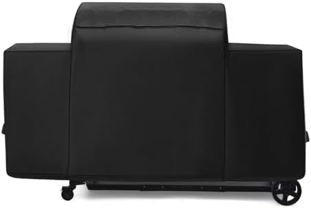 Outdoor Heavy Duty Waterproof Pellet Grill Cover for Traeger Woodridge Pro Grill Woodridge Elite Grill,Grill Cover for Traeger Grills BAC776 Full-Length All Weather Grill Cover Accessory,Black by WelcometoFlameDuty