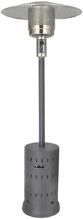 Golden Flame XL-Series Natural Gas Patio Heater, 45,000 BTU, 89" Tall, Push-Button Ignition, Anti-Tilt Safety, Wheels, Hammered Silver/Pewter by GoldenFlame
