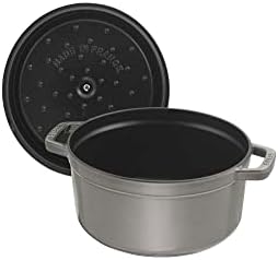 Staub Cast Iron 13.25-qt Round Cocotte - Graphite Grey, Made in France - Image 4