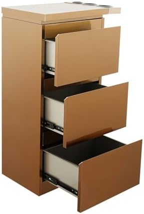 Outdoor Kitchen Drawers18 W x 32.7" H x 11.8" D Flush Mount Access 3-Drawer BBQ Stainless Steel Drawers BBQ Island Drawers for Outdoor Kitchens or BBQ Island Patio Grill Station (Rose Gold/3 Layer) - Image 6