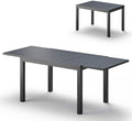 All-Aluminum Expandable Outdoor Patio Dining Table for 4-8 Person, All-Weather Rectangular Outdoor Table(48"-79") with Smooth Cilde Rails & Secure Locking Handle for Garden, Indoor, Gray by Oasbira