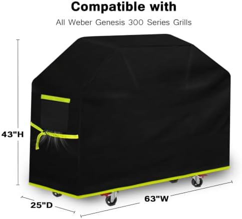 [Upgraded Reinforced Thickened Fabric]63 inch Grill Cover for Outdoor Grill - Image 2