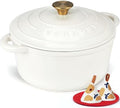 Overmont Enameled Cast Iron Dutch Oven - 5.5QT Pot with Lid Cookbook by Overmont