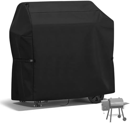 Charcoal Grills Cover for 440 SQ Wood Pellet Grill, Waterproof Outdoor Grill Cover BBQ Grill Cover Barbeque Grill Cover (Cover Only) - 45" L×25" W×35" H, Black by Andacar