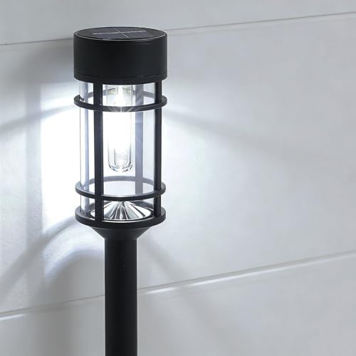 Mancra Solar Pathway Lights Outdoor, 8 Pack Metal Glass Solar Lights Outdoor Waterproof Auto On/Off Landscape Path Lighting Garden Decor for Yard Walkway Driveway, Cool White - Image 6