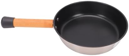 Camping Frying Pan Stainless Steel 20x35.5cm Beechwood Handle - Image 4