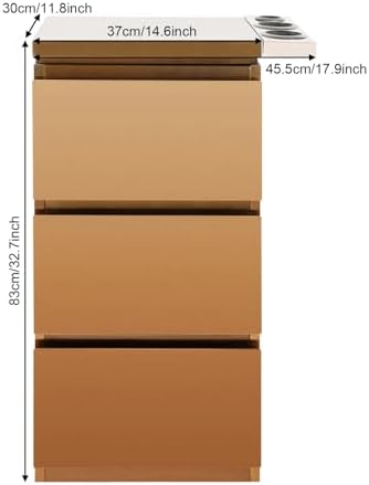 Outdoor Kitchen Drawers18 W x 32.7" H x 11.8" D Flush Mount Access 3-Drawer BBQ Stainless Steel Drawers BBQ Island Drawers for Outdoor Kitchens or BBQ Island Patio Grill Station (Rose Gold/3 Layer) - Image 3