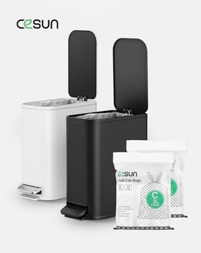 Cesun Code C Pre Cut Drawstring Trash Bags 90 Count, 1.3 Gallon / 5 Liter - Image 6