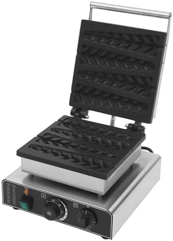 4-Grid Commercial Waffle Maker, 1750W Electric Waffle Machine, Stainless Steel Waffle Iron Baker with Non-Stick Coating, 122-572℉ Temperature Adjustable - Image 5