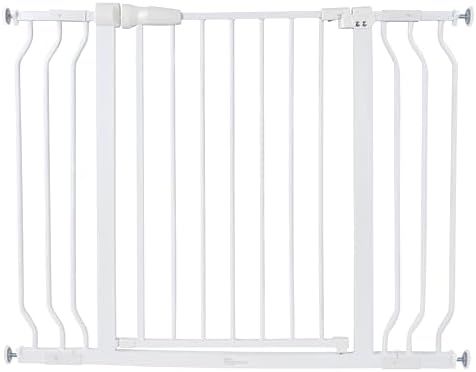 BalanceFrom 29.1-43.3" Easy Walk-Thru Baby and Pet Safety Gate with Hold-Open and Auto-Close – Adjustable Steel Barrier for Stairs, Doorways, and Hallways, No Drilling Installation by BFFITNESS