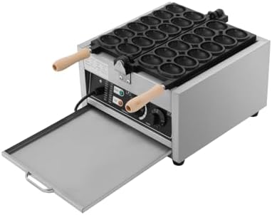 Commercial Waffle Maker, 1800W Electric Egg-Shaped Waffle Machine, Stainless Steel Waffle Iron Baker with Non-Stick Coating, 122-572℉ Temperature Adjustable, for Restaurant, Snack Bar - Image 4