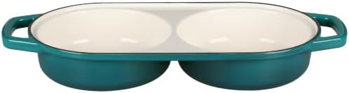 EDGING CASTING Enameled Cast Iron Double Bread Dutch Oven, Darkcyan - Image 7