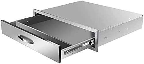 Stainless Steel Outdoor Kitchen BBQ Island Drawers - Flush Mount Triple Access, 30Wx23Dx6.5H - Image 7