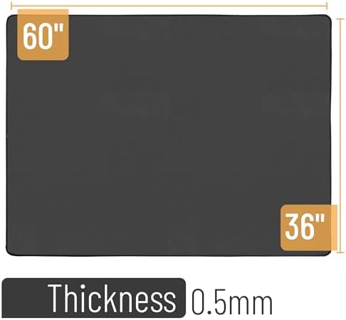 UNCO- Under Grill Mats for Outdoor Grill, 60" x 36", Black Double-Sided, Fireproof, Reusable, Portable, 3 Layers, Waterproof & Easy to Clean, Grill Matt for Outdoor Grill Deck Protector - Image 2