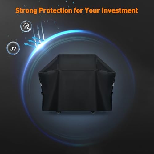 Heavy Duty Grill Cover Fit for Napoleon 61500 Prestige PRO 500 and Prestige 500 Gas BBQ Grills,All Weather Protection Waterproof Cover Black - Image 4