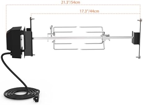 onlyfire Stainless Steel Grill Rotisserrie Kit for Weber 18-inch WSM Cooker - Image 2