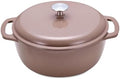 Amazon Basics Enameled Cast Iron Dutch Oven Pot With Lid, 4.3-Quart, Round, Dual Handles, Heavy-Duty, Oven Safe for Stews, Roasting & Baking, Clay by AmazonBasics