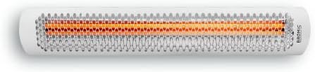 Bromic Tungsten Smart Heat 4000W Electric Patio Heater – Dual Element Infrared, 220V-240V, White Finish – BH0420012 by BromicHeating