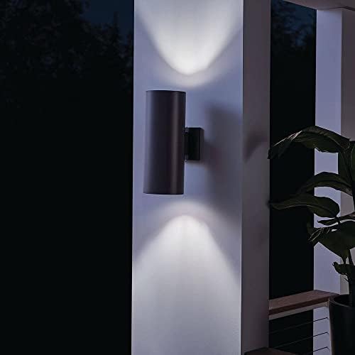 Kichler 9246BA Two Light Indoor/Outdoor Wall Mount, Brushed Aluminum, 15" - Image 2