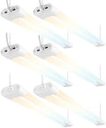 Hlite 4FT LED Shop Lights with Power Cord 5500LM,3 Power Level&3CCT,6 Pack by Hlite