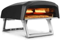 NutriChef Portable Outdoor Gas Pizza Oven - Includes Foldable Feet, Adjustable Heat Control Dial, Burner, Stone & Regulator Hose - Cooks 12" Pizza in 60 Seconds - 25.24'' x 16.14'' x 12.40'' IN by NutriChef%E2%84%A2Kitchen