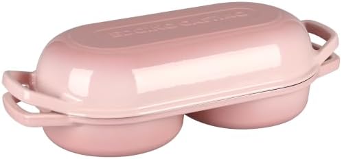 EDGING CASTING Enameled Cast Iron Double Bread Dutch Oven, Pink - Image 5