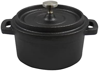 Cast Iron,Pre-Seasoned Pot/Casserole Mini 16oz with Cover by HomeVSS