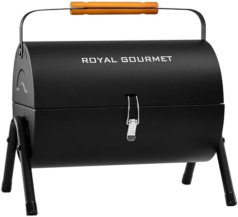 Royal Gourmet CC1015W Portable Charcoal Grill, Wooden Handle, for Camping by RoyalGourmetCorp