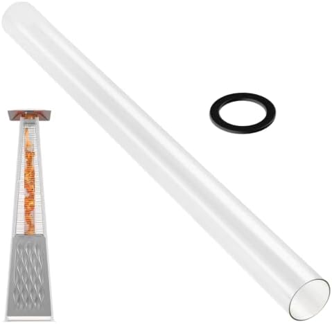 49.5 x 4.72" Patio Heater Glass Tube Replacement Parts With Ring by SUMNEW