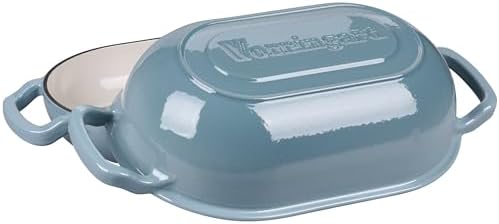 VORRINGARD Enameled Cast Iron Sourdough Bread Oven, Dutch Oven, Loaf Cast Iron Bread Pan for Homemade Bread Baking, Meatloaf Pan with Lid, 5QT, Sea Salt - Image 4